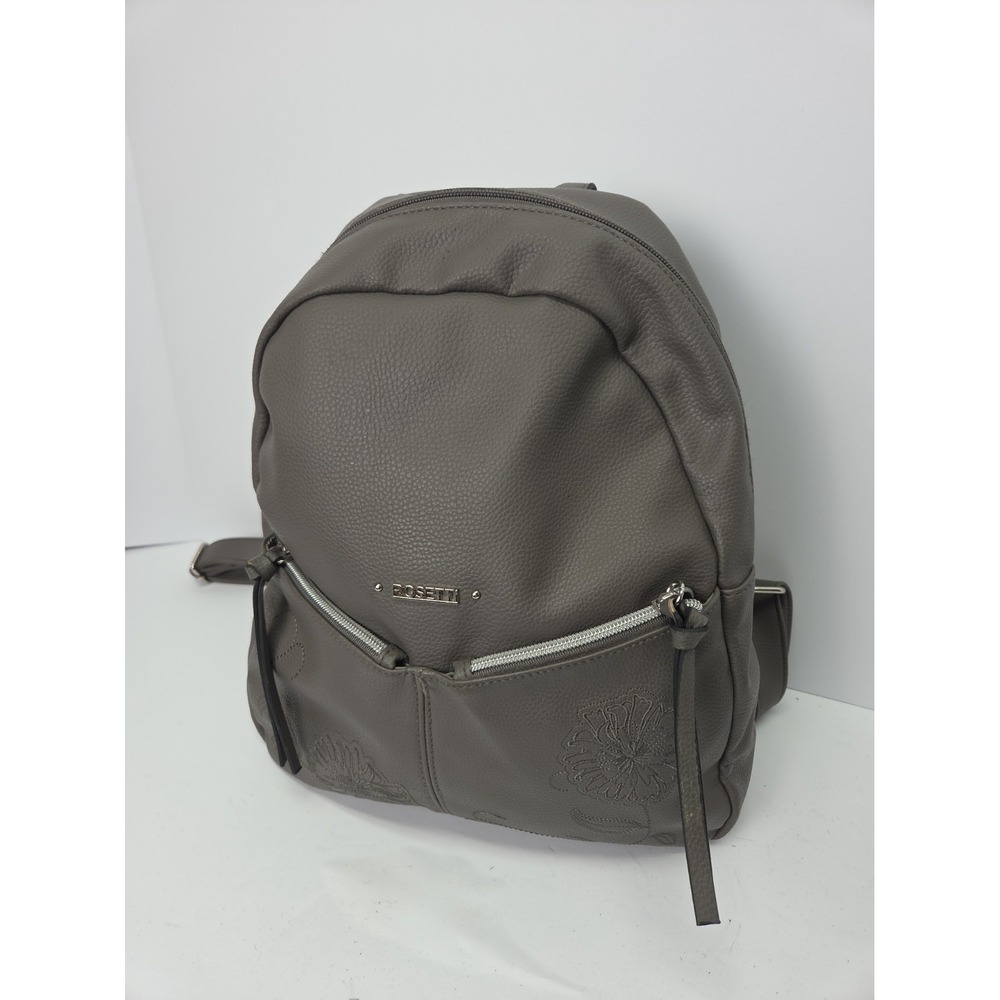 Rosetti Grey Backpack Floral Stitched
